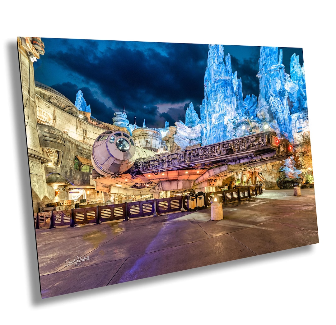 Millennium Falcon Galaxy's Edge Print: Star Wars Disney Wall Art