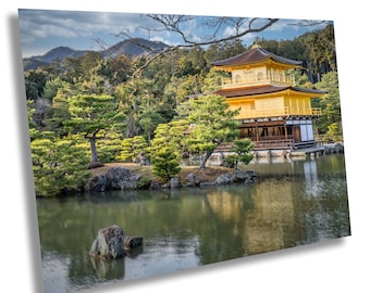 Kinkakuji Pavillion Temple Golden Temple Zen 1 Japan Photo Print Canvas Acrylic Metal