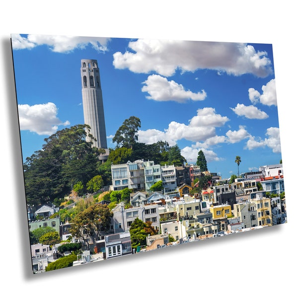 Coit Tower San Francisco Telegraph Hill SF California Photo Print Canvas Acrylic Metal Wall Decor