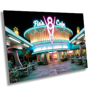 フローズ ダイナー カーズ ランド ラジエーター スプリングス ディズニー カリフォルニア アドベンチャー DCA プリント キャンバス アクリル メタル ウォール アート