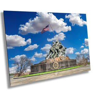 Iwo Jima Memorial WWII US Marine Corps War Memorial Arlington Virginia World War II Photo Print Canvas Acrylic Metal