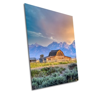 Moulton Barn Grand Teton Nationalpark Sonnenaufgang Jackson Hole Wyoming Druck Papier/Leinwand/Acryl/Metall