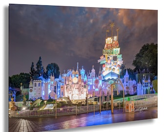 Es ist eine Small World Disneyland Fahrt Druck Leinwand Acryl Metall