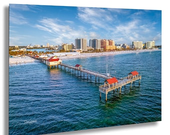 Impresión fotográfica del muelle 60 de Clearwater Beach: arte mural de la costa del Golfo de Florida