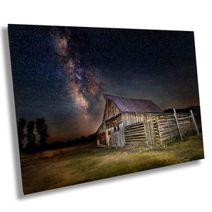 Moulton Barn | Milky Way | Grand Teton National Park | Grand Teton Mountains | Yellowstone - Print Paper/Canvas/Acrylic/Metal