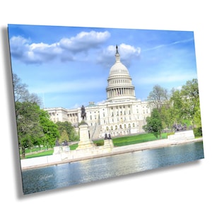 United States Capitol Building Washington DC Inauguration US Capitol Photo Print Canvas Acrylic Metal