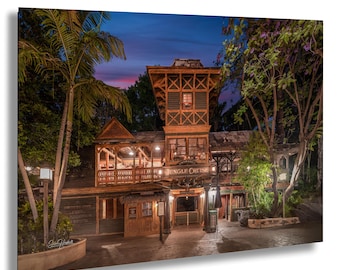 Impresión de Disneyland Jungle Cruise at Night: Arte mural de Adventureland