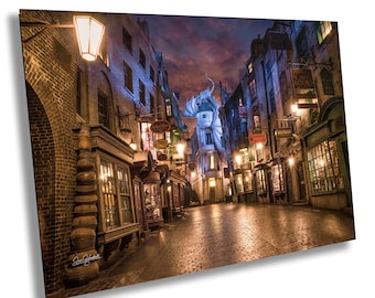 Impresión fotográfica del Callejón Diagon de Harry Potter: Arte mural del Mundo Mágico