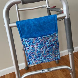 Walker Bag Mini Turquoise Peacock Swirl Gives Mobility Device A Classy Look!