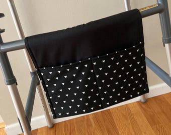 Walker Bag Black and White Chevron For A Fashion Statement And With Detachable Floral Accent!