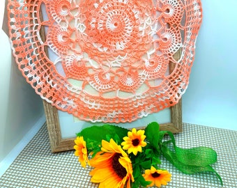 Gehäkelte deckchen handgemachte Doily Spitze Deckchen Spitze doily häkeln Deckchen Tischdekoration Salamon rosa Deckchen