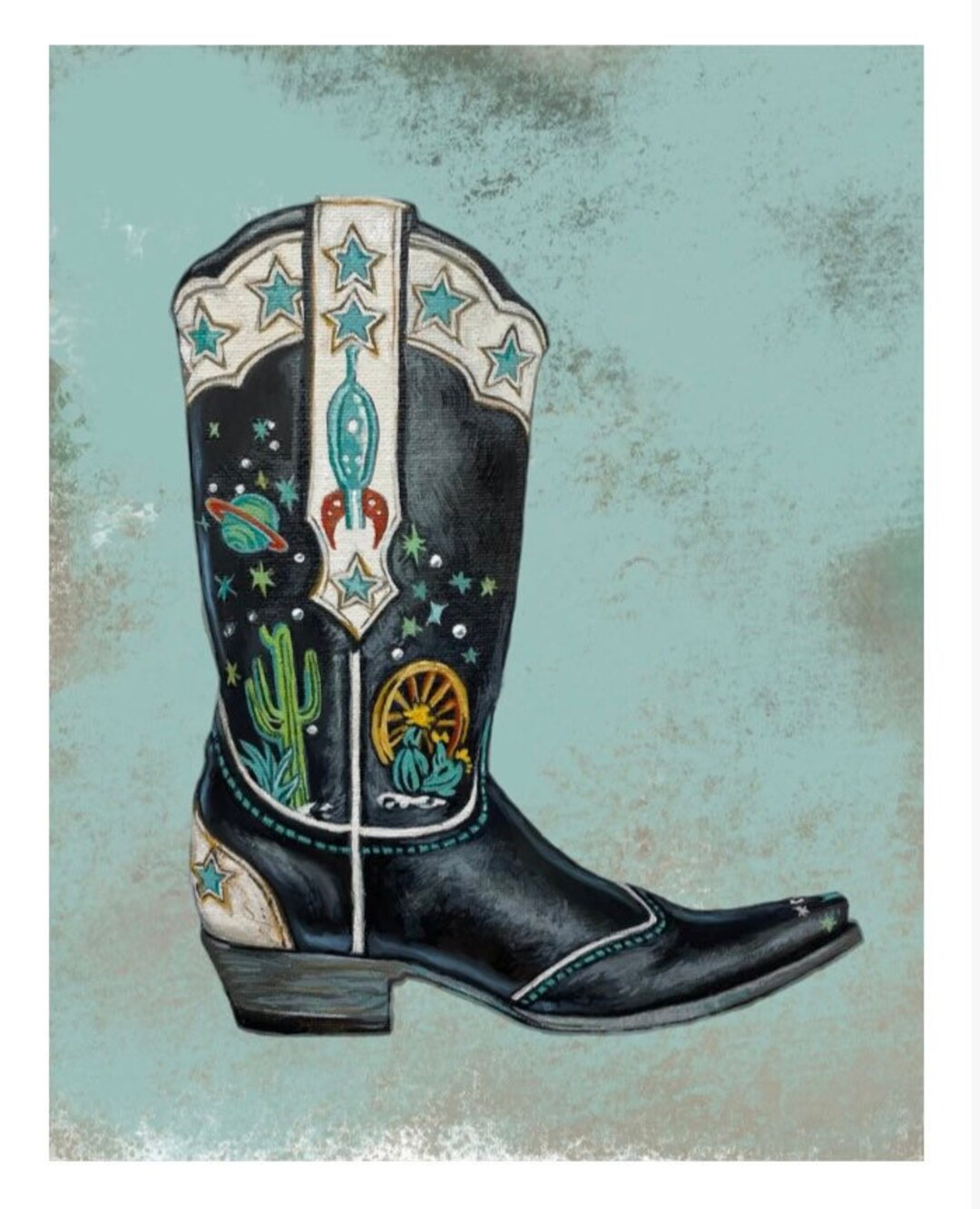 Rocket Ship Boot - Etsy