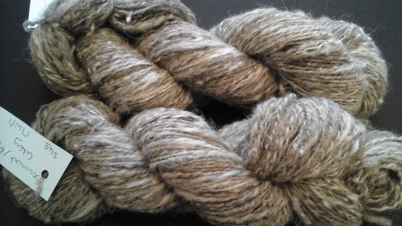 HANDSPUN BOWMONT ALPACA yarn british rare breed fine supersoft dark grey