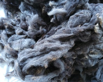 COLOURED RYELAND GREY washed British rare conservation breed sheep fibre on watchlist