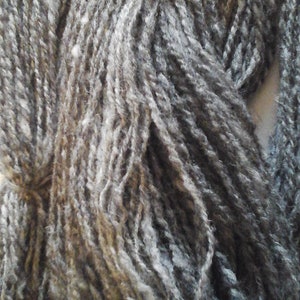 BOWMONT Merino /ALPACA HANDSPUN yarn british rare breed fine supersoft dark grey
