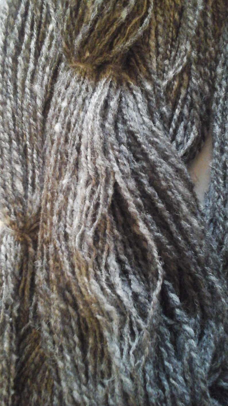 HANDSPUN BOWMONT ALPACA yarn british rare breed fine supersoft dark grey