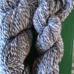 BOWMONT MERINO/Alpaca HANDSPUN grey marl yarn, supersoft British rare breed