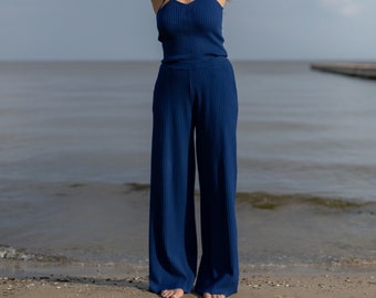 Wide Leg Loungewear | Relaxed Womens Palazzos | EcoVero Weekend Bottoms