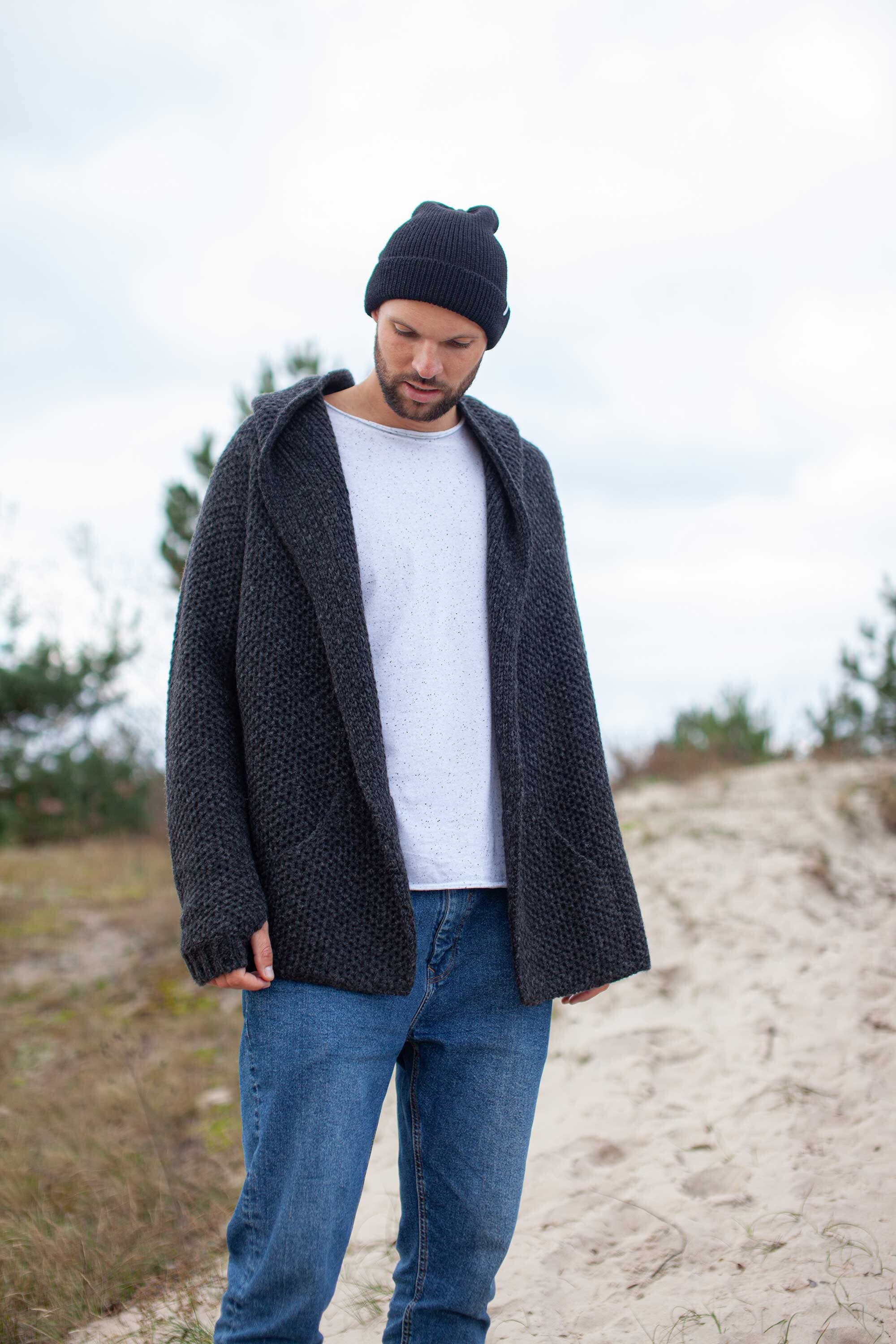 Baggy cardigan mens best sale