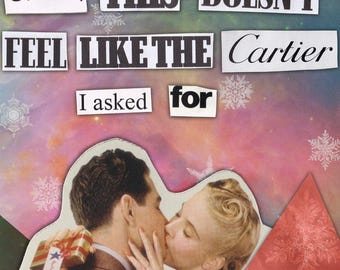 Cartier Vintage Kerstcollagekaarten