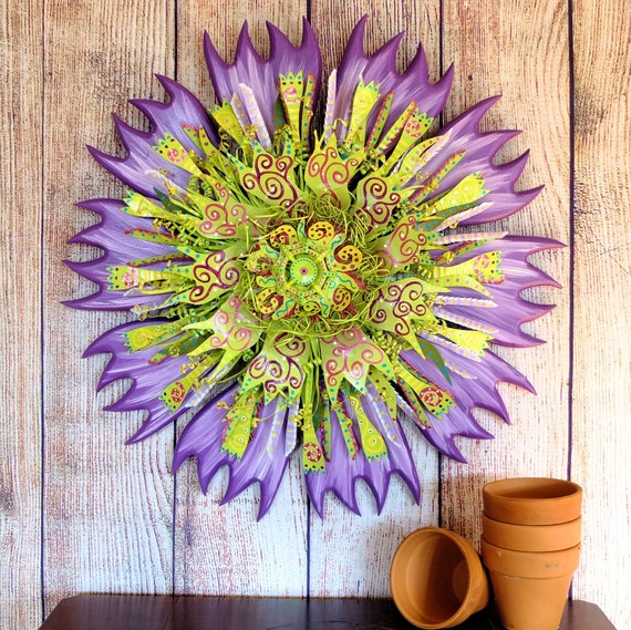boho wall decor purple wall art bohemian wall hanging wood