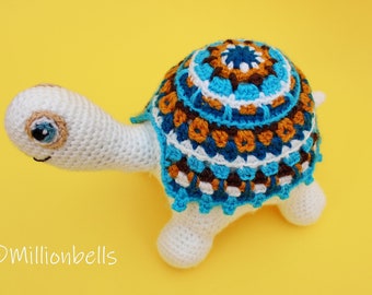 Magic Mandala Tortoise PDF CROCHET PATTERN Amigurumi Turtle Animal Toy Softie