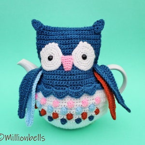 Tea Cosy Owl PDF CROCHET PATTERN Animal Teacosy Cozy Cute Home Decor