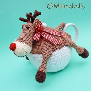 Reindeer Tea Cosy PDF CROCHET PATTERN Christmas Festive Animal Teacosy