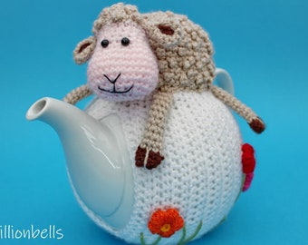 Teacosy Sheep Spring Easter Animal Tea Cosy Home decor PDF CROCHET PATTERN