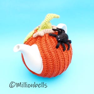 Thé confortable citrouille araignée Halloween automne PDF MOTIF AU CROCHET Housse de théière