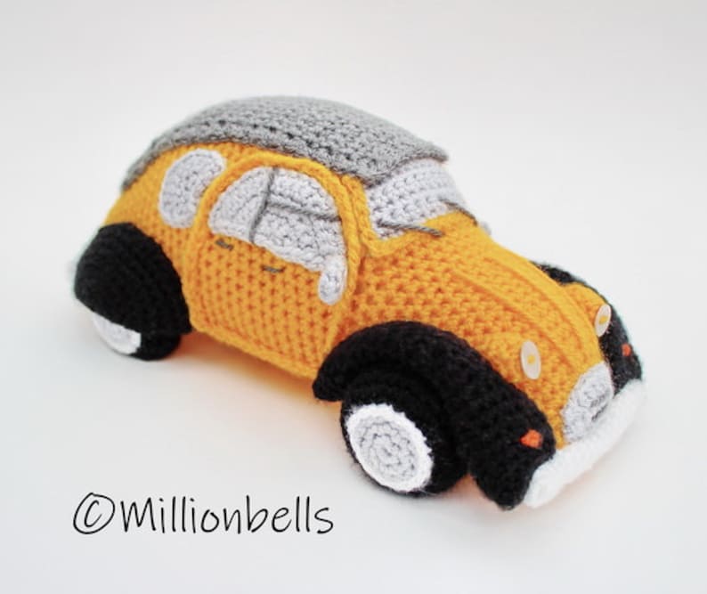 Amigurumi 2CV Inspired French Classic Car Crochet PATTERN PDF Dodoche image 1