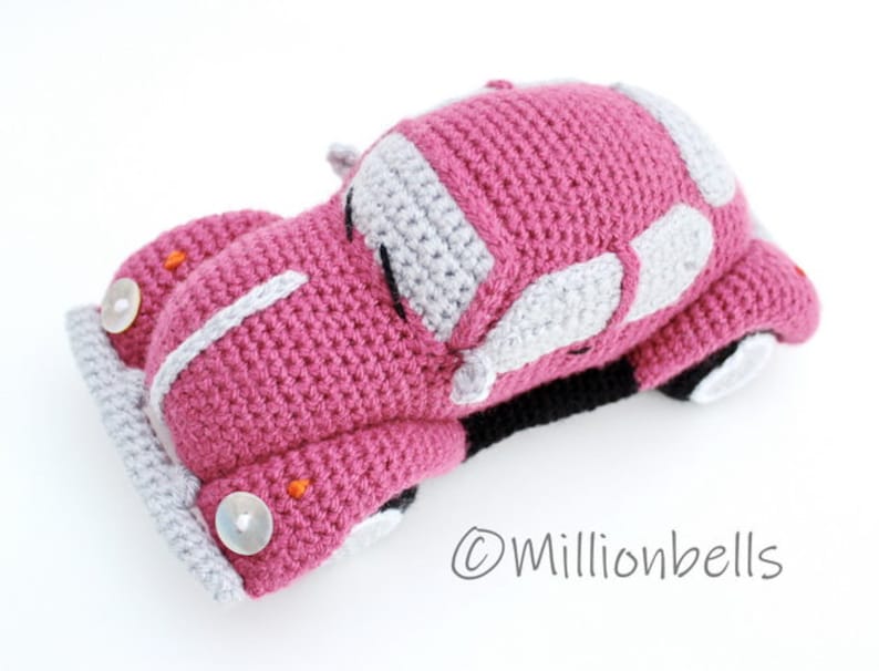 Amigurumi Beetle Bug Classic Retro Vintage Car Toy CROCHET PATTERN PDF image 4