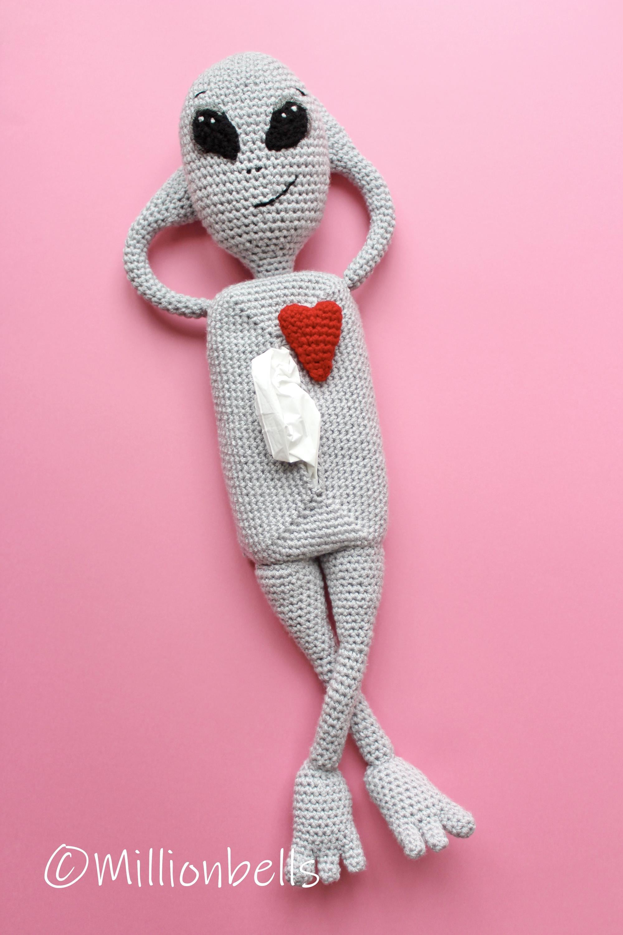 Alien Autopsy Tissue Holder PDF CROCHET PATTERN Box Cover Cozy ...