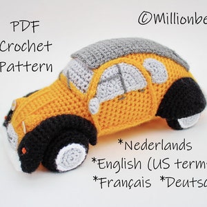 Amigurumi 2CV Inspired French Classic Car Crochet PATTERN PDF Dodoche image 2