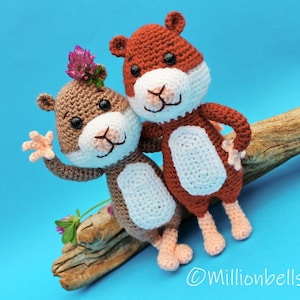 Hamster Amigurumi PDF Crochet Pattern Toy Doll Pet Rodent Animal Cute Baby Gift