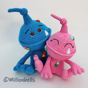 Spots The Monster Amigurumi Crochet Pattern PDF DIY Animal Alien Toy Baby Gift