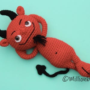 Cheeky Red Devil Amigurumi CROCHET PATTERN PDF Toy Doll Halloween
