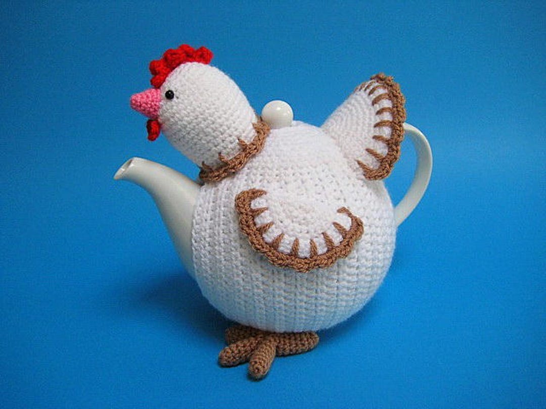 Chicken Tea Cosy PDF Crochet Pattern Easter Decor Spring Teapot Cover