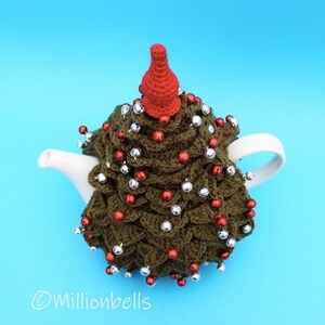 Tea Cosy Christmas Tree PDF CROCHET PATTERN Teacosy Xmas Kitchen Decoration image 8