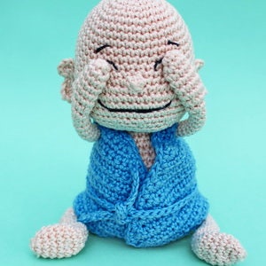 Buddha Mini Amigurumi Doll PDF Crochet Pattern Toy See Hear Speak No Evil Dolls image 9