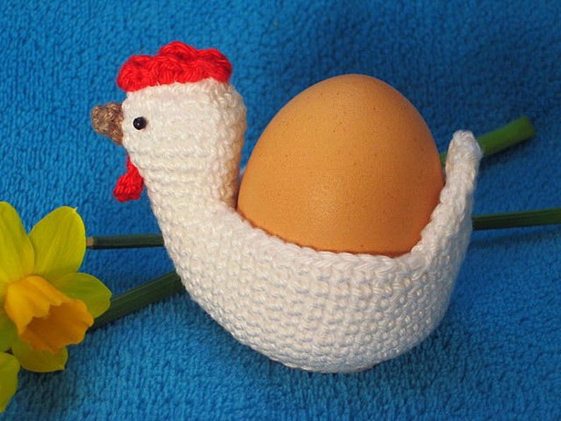 Chicken Egg Holder Cosy Easter Spring Amigurumi PDF Crochet Etsy