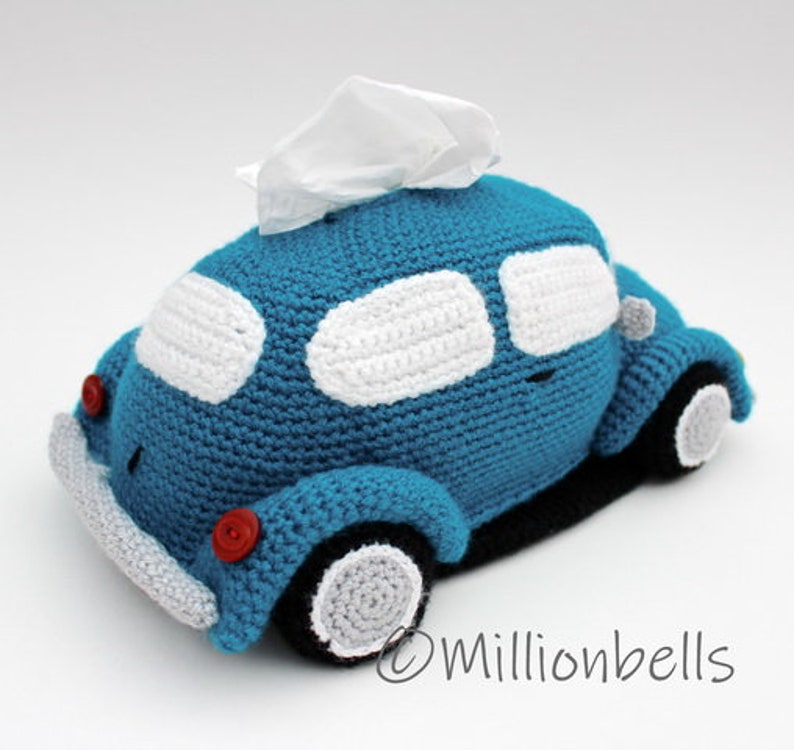 Tissue Holder Classic Beetle Crochet Pattern PDF Home Decor Vintage Retro Car image 10