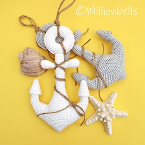 Anchor Amigurumi PDF Crochet Pattern Beach Nautical Maritime Decor Ornament Decoration