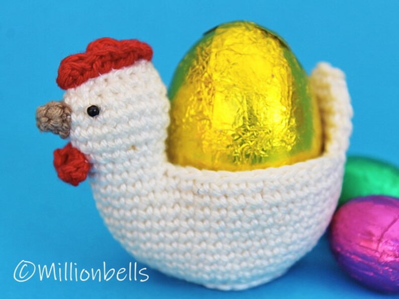 Chicken Egg Holder Cosy Easter Spring Amigurumi PDF Crochet Etsy