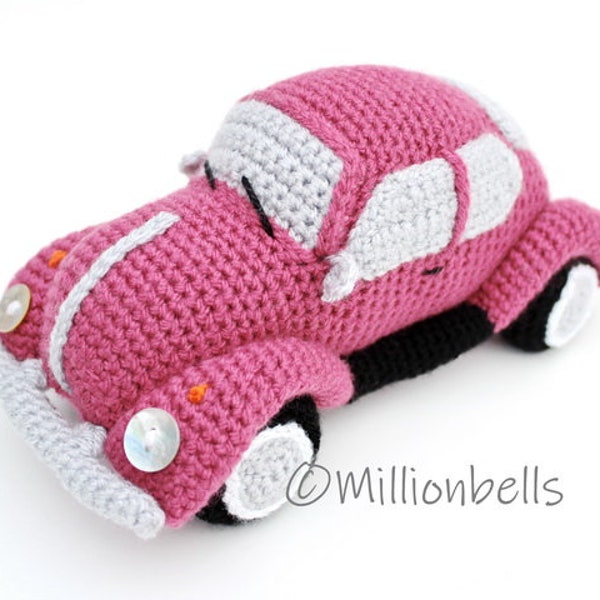 Amigurumi Escarabajo Insecto Clásico Retro Vintage Coche Juguete CROCHET PATTERN PDF