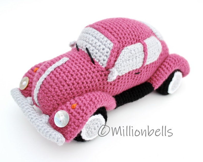 Amigurumi Beetle Bug Classic Retro Vintage Car Toy CROCHET PATTERN PDF image 1