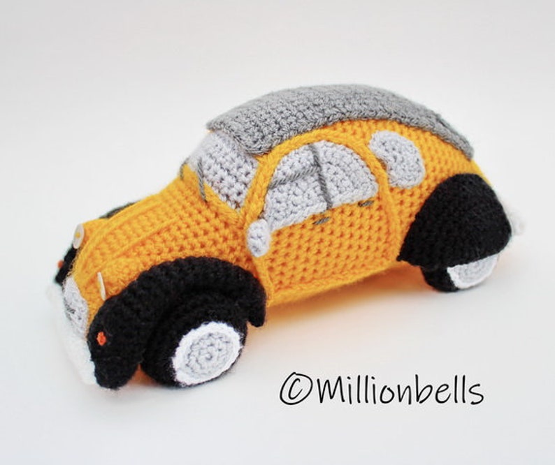 Amigurumi 2CV Inspired French Classic Car Crochet PATTERN PDF Dodoche image 7