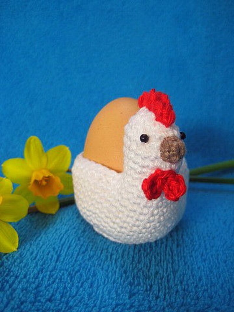 Chicken Egg Holder Cosy Easter Spring Amigurumi PDF Crochet Etsy