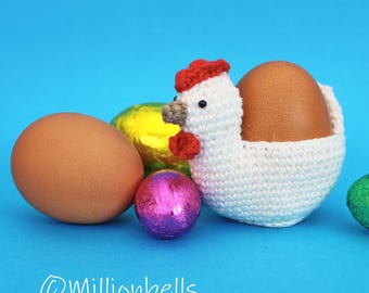 Chicken Egg Holder Cosy Easter Spring Amigurumi PDF Crochet Pattern