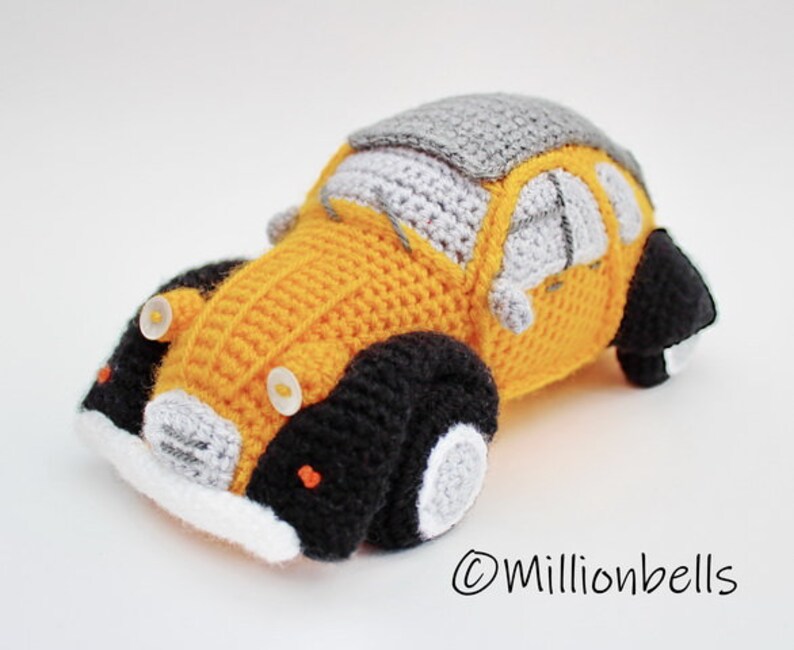 Amigurumi 2CV Inspired French Classic Car Crochet PATTERN PDF Dodoche image 4